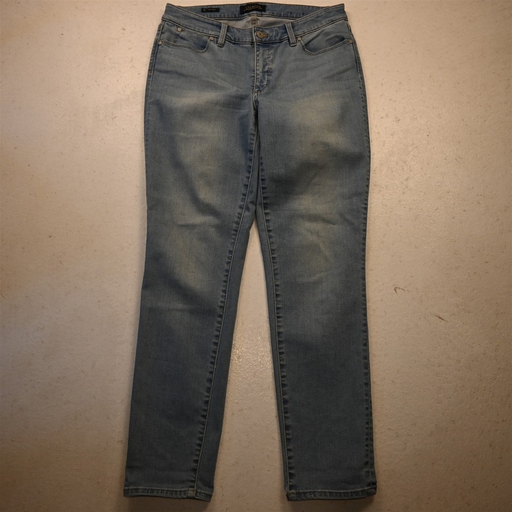 Talbots 8 Mid Rise Slim Ankle Light Stretch Denim Womens Jeans